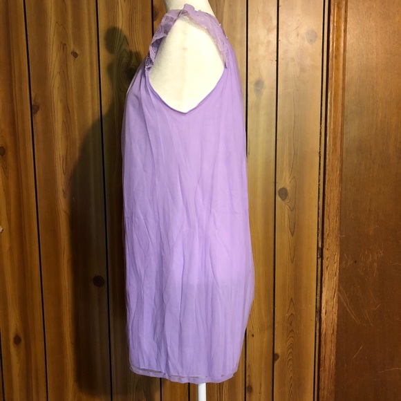 Lavender Nylon/Chiffon Nightgown - Picture 4 of 9